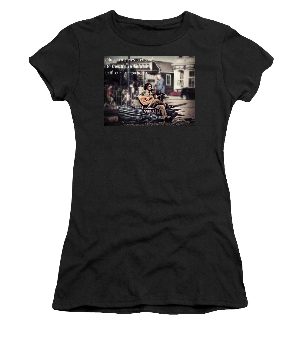Music Women's T-Shirt featuring the photograph Street Beats Inspiration by Melanie Lankford Photography