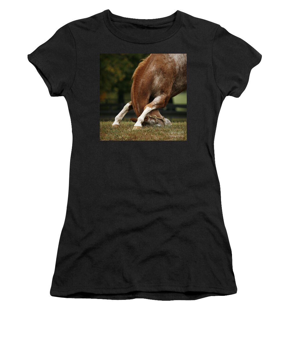 Horse Women's T-Shirt featuring the photograph Stretching My Neck by Carol Lynn Coronios