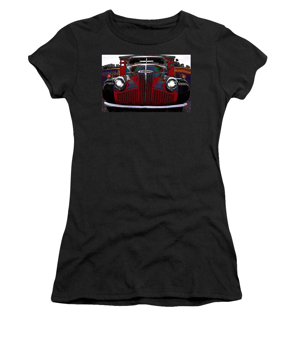 Studebaker Women's T-Shirt featuring the photograph Studebaker Truck by John Madison