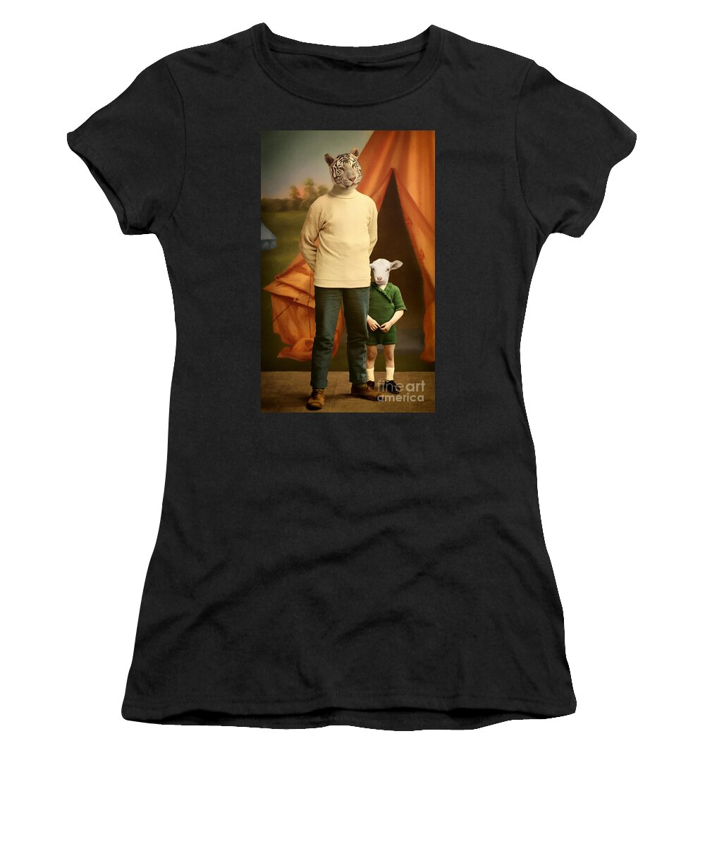 Tiger Women's T-Shirt featuring the photograph Summer camp by Martine Roch
