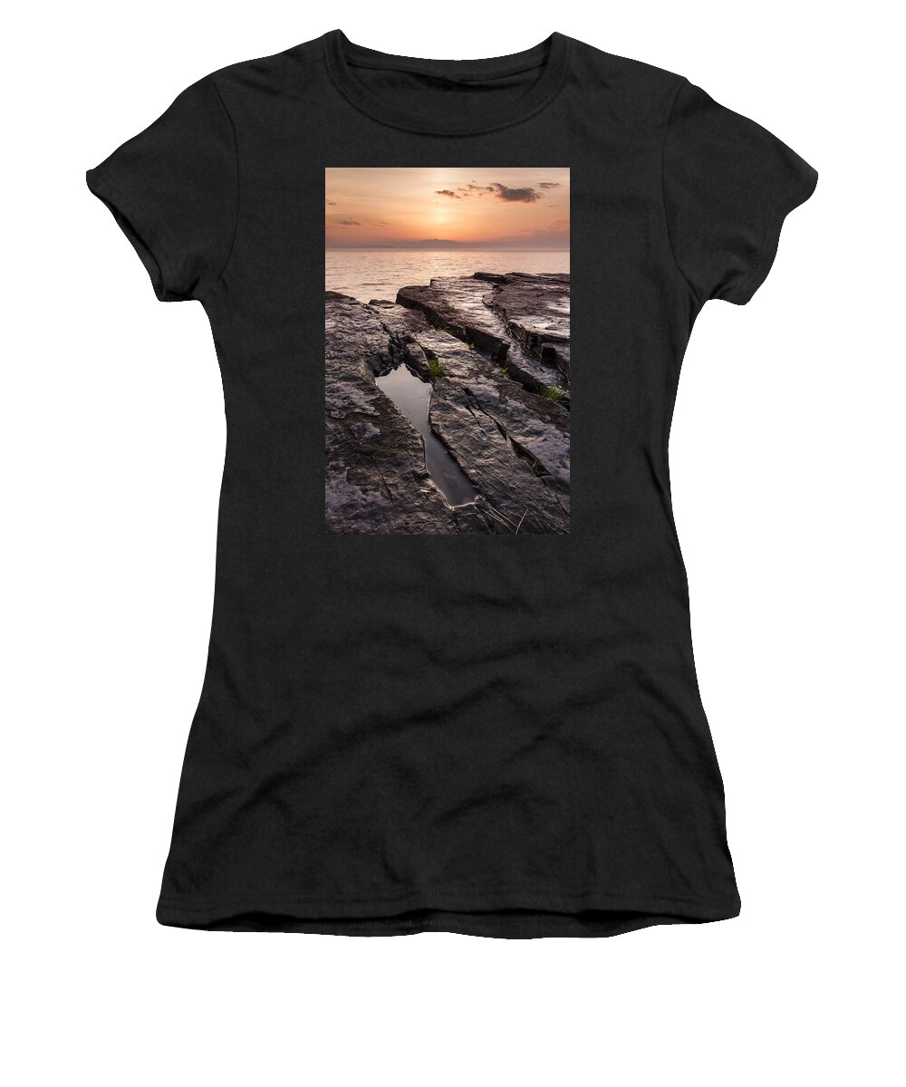 Vermont Women's T-Shirt featuring the photograph Summer-Vermont-Lake Champlain-Sunset by Andy Gimino