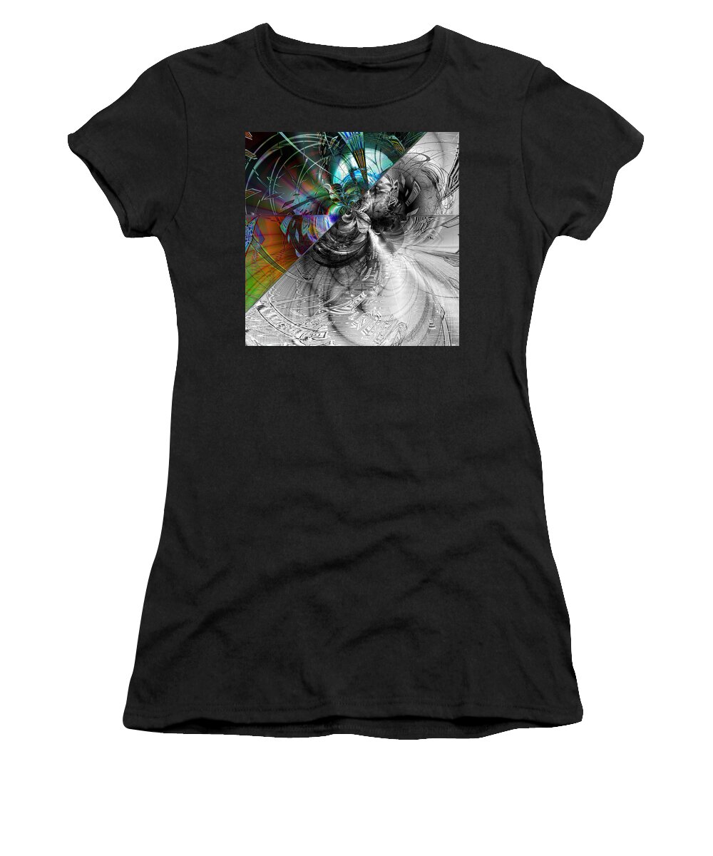 Sunder Women's T-Shirt featuring the digital art Sunder by Kiki Art