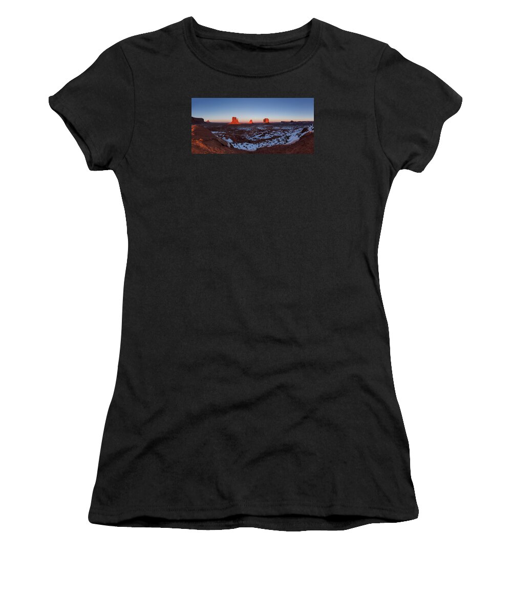 Sunsets Women's T-Shirt featuring the photograph Sunset Moonrise by Tassanee Angiolillo