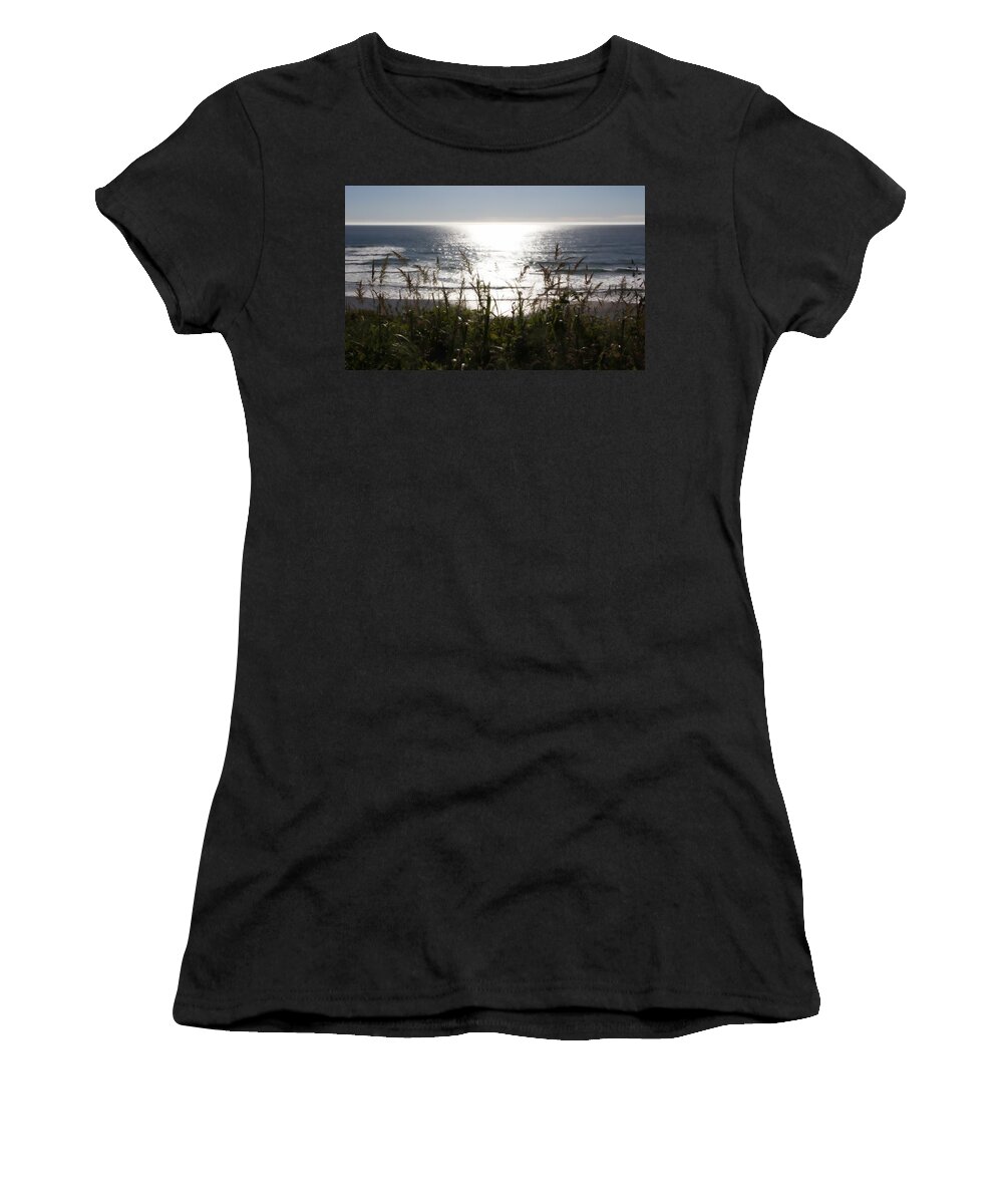 Sunset Women's T-Shirt featuring the photograph Sunset Ocean Glow by Athena Mckinzie