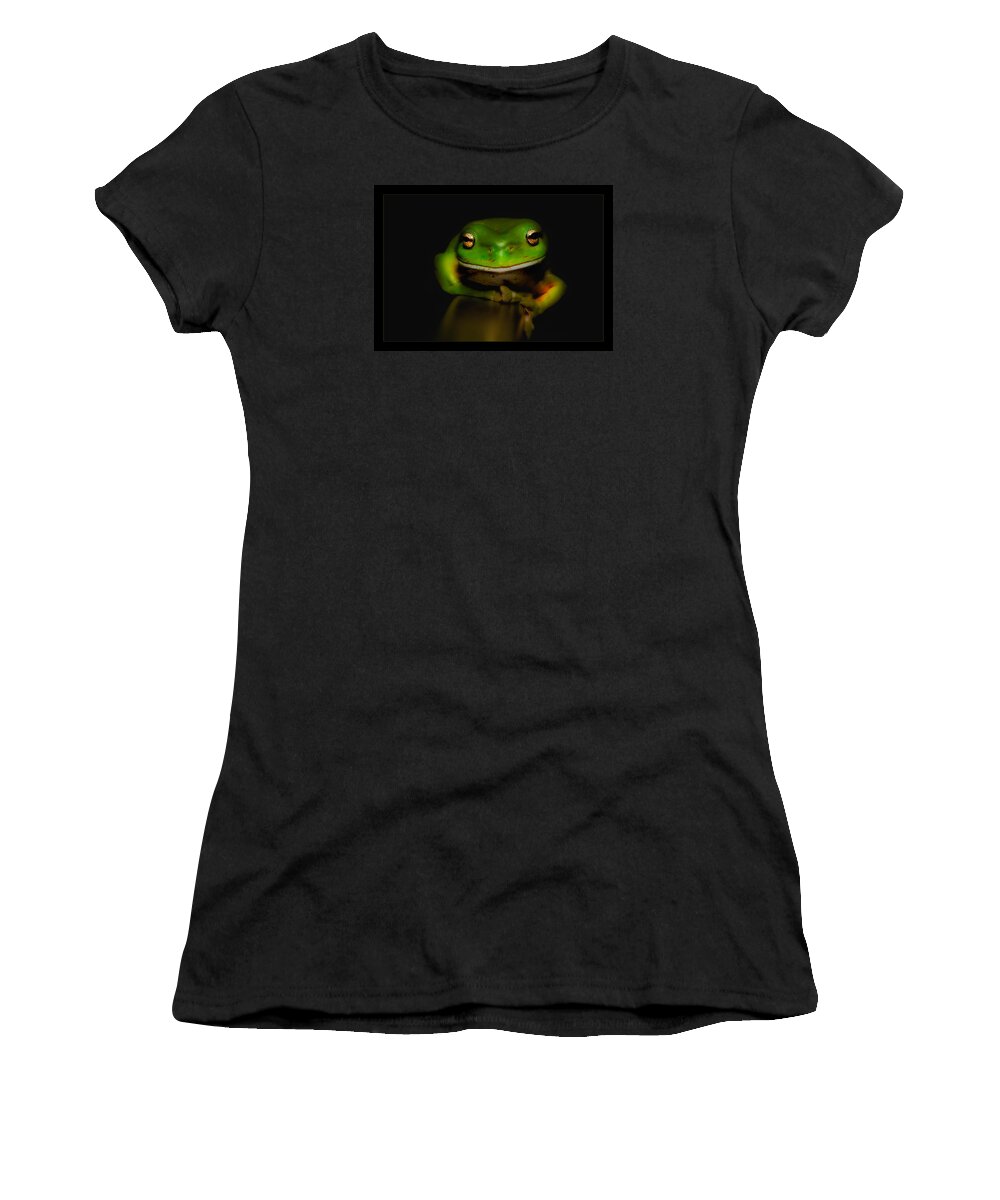 Green Frogs Australia Women's T-Shirt featuring the photograph Super frog 01 by Kevin Chippindall