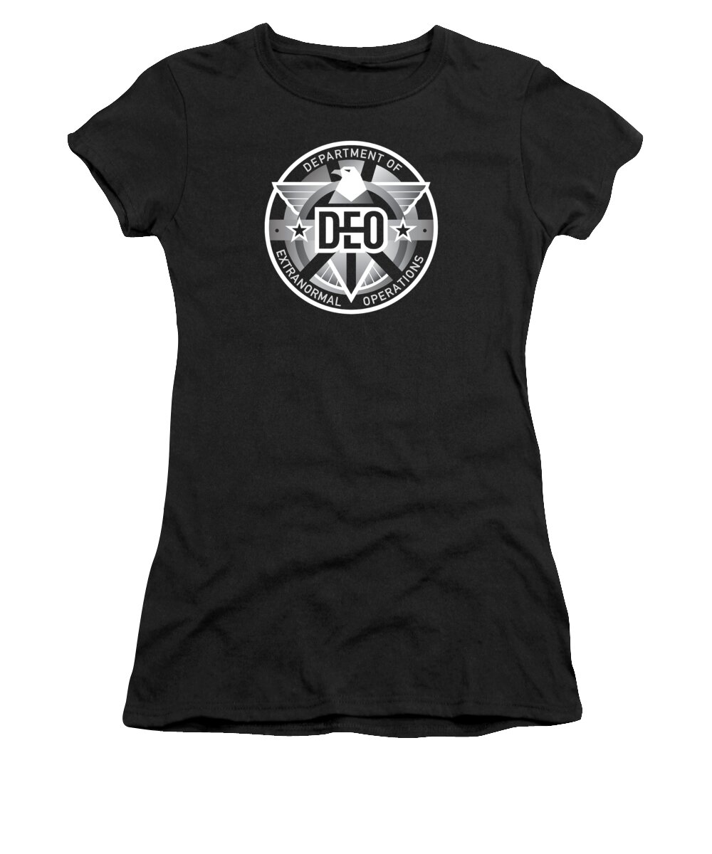 Women's T-Shirt featuring the digital art Supergirl - Deo by Brand A