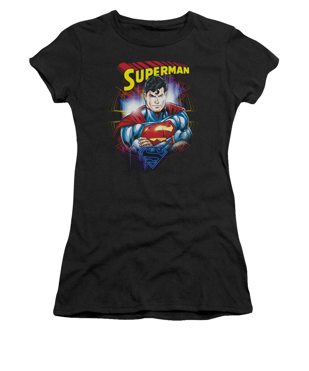 Superman Women's T-Shirt featuring the digital art Superman - Glam by Brand A
