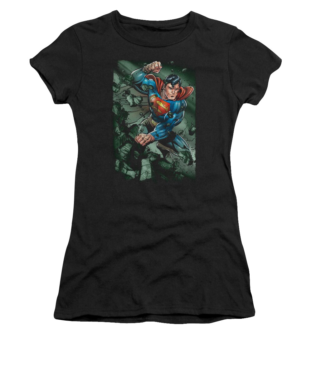  Women's T-Shirt featuring the digital art Superman - Indestructible by Brand A