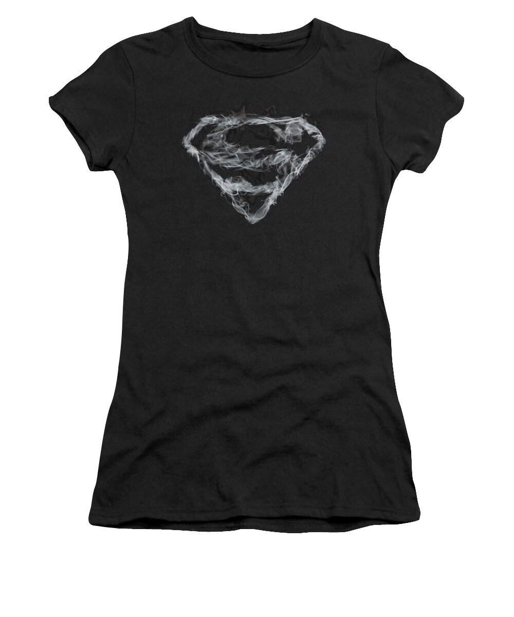  Women's T-Shirt featuring the digital art Superman - Smoking Shield by Brand A