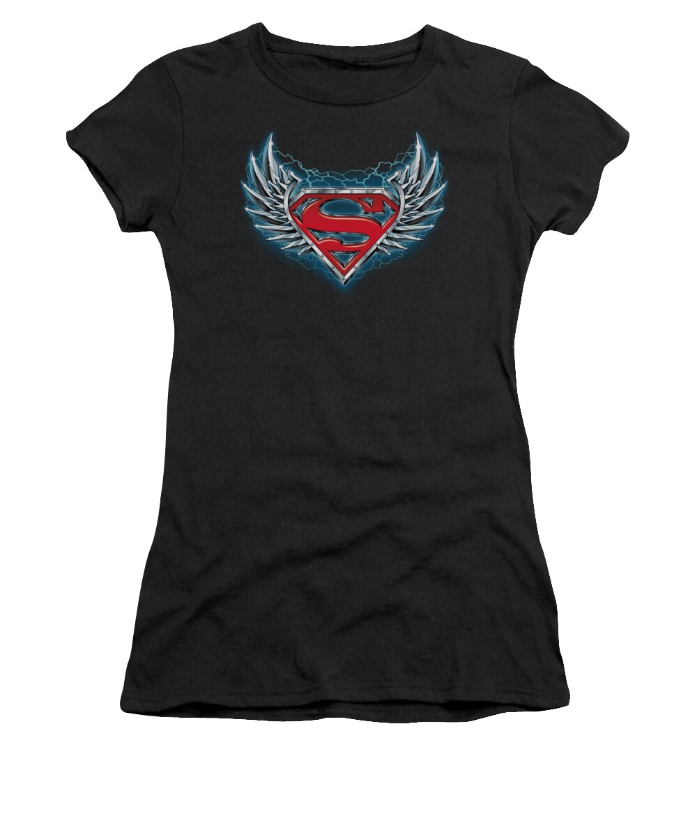Superman Women's T-Shirt featuring the digital art Superman - Steel Wings Logo by Brand A