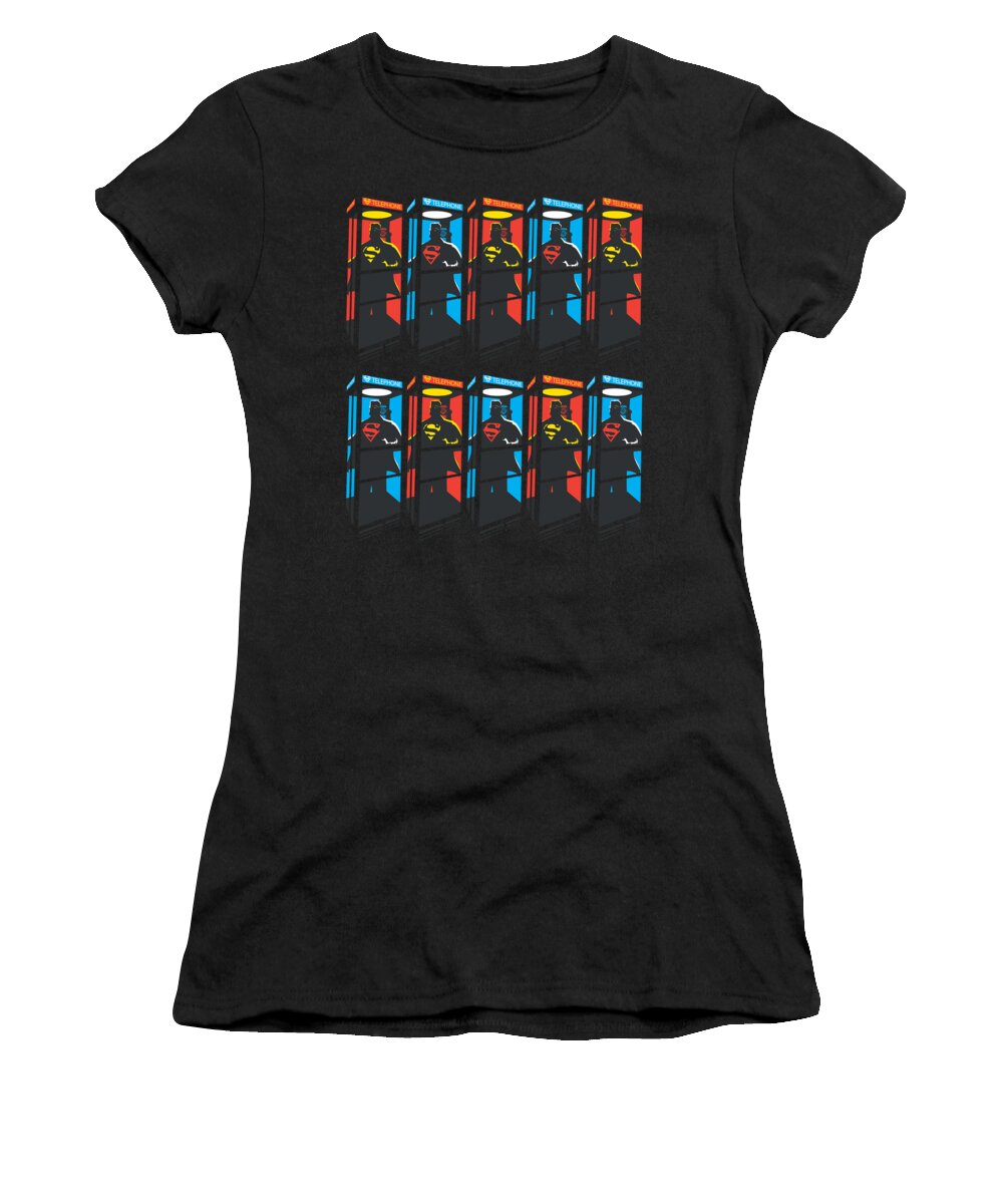  Women's T-Shirt featuring the digital art Superman - Super Booths by Brand A