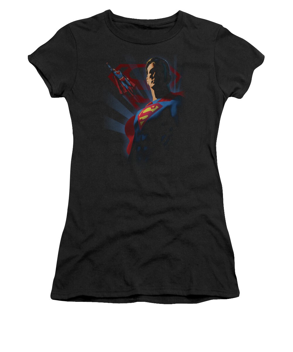 Superman Women's T-Shirt featuring the digital art Superman - Super Deco by Brand A