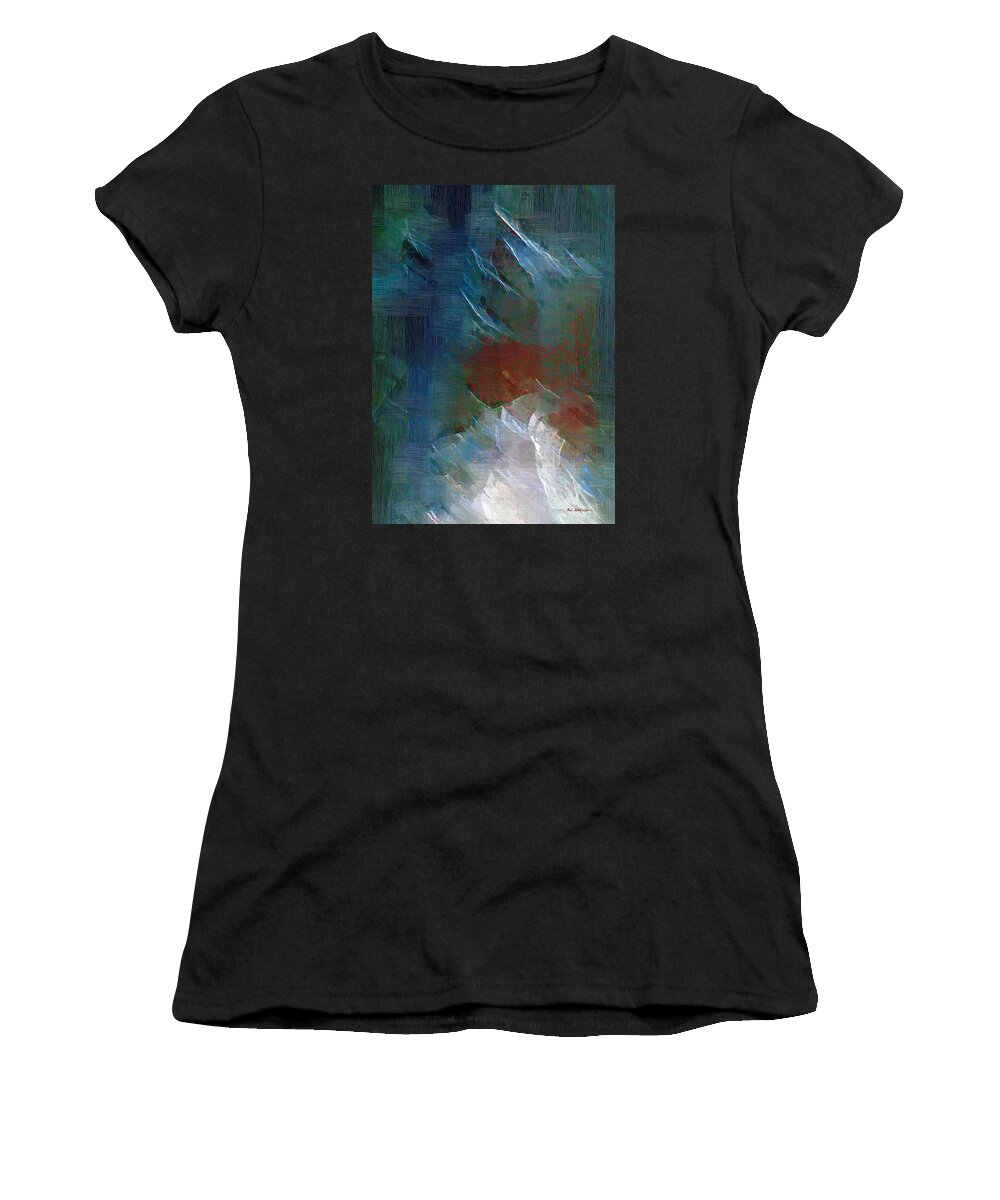 Abstract Women's T-Shirt featuring the painting Swallowing Words by RC DeWinter