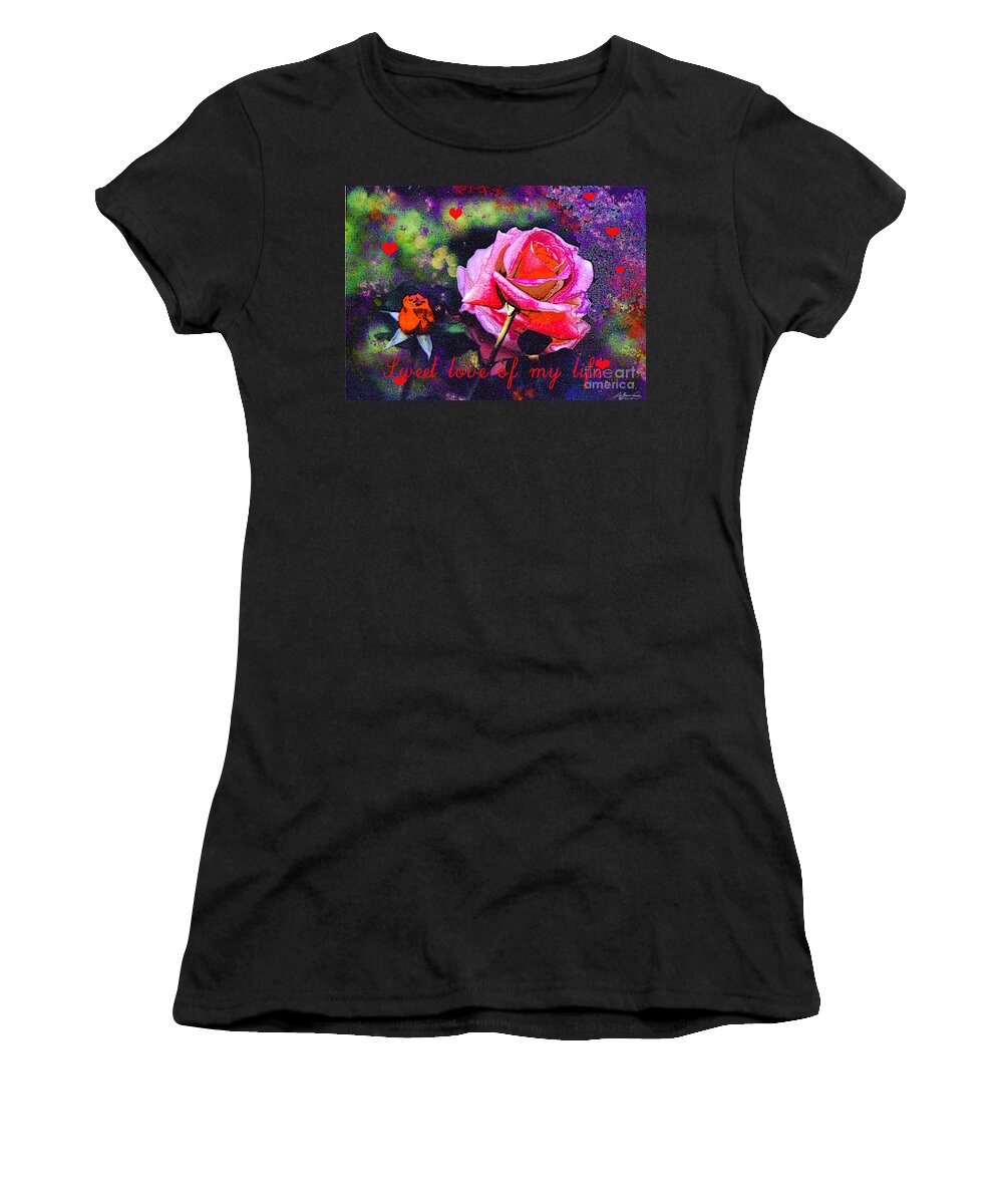 Valentine Women's T-Shirt featuring the digital art Sweet Love of My Life by Lizi Beard-Ward