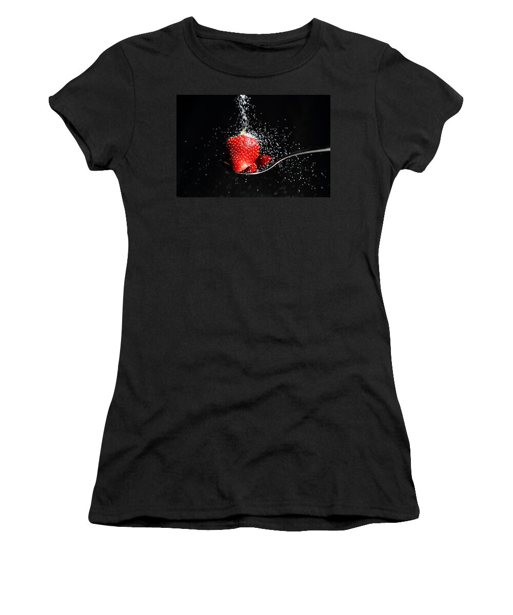 Falling Sugar Women's T-Shirt featuring the photograph Sweet Strawberry by David Andersen