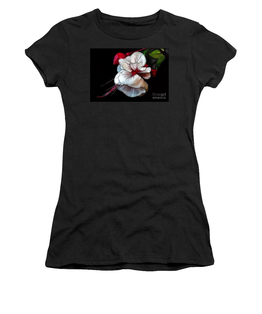 Flower Women's T-Shirt featuring the photograph Swingtime Sketch by Shirley Mangini