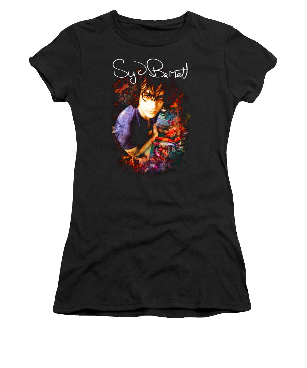  Women's T-Shirt featuring the digital art Syd Barrett - Madcap Syd by Brand A