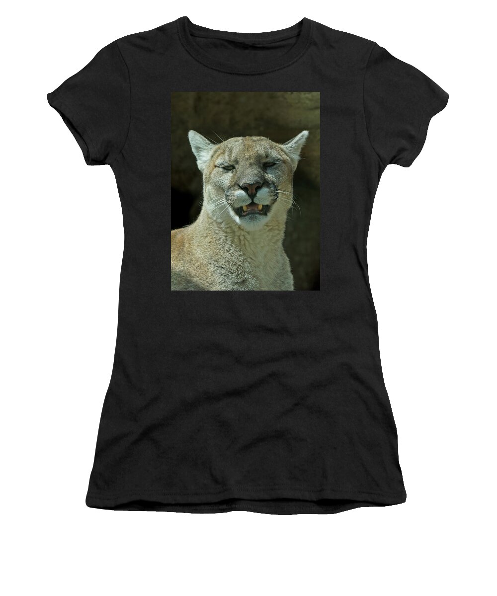 Mountain Lion Women's T-Shirt featuring the photograph Take it Already by Ernest Echols