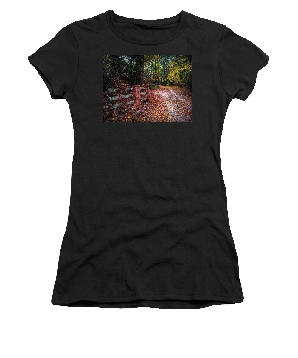 Forest Women's T-Shirt featuring the digital art Texas Piney Woods by Linda Unger