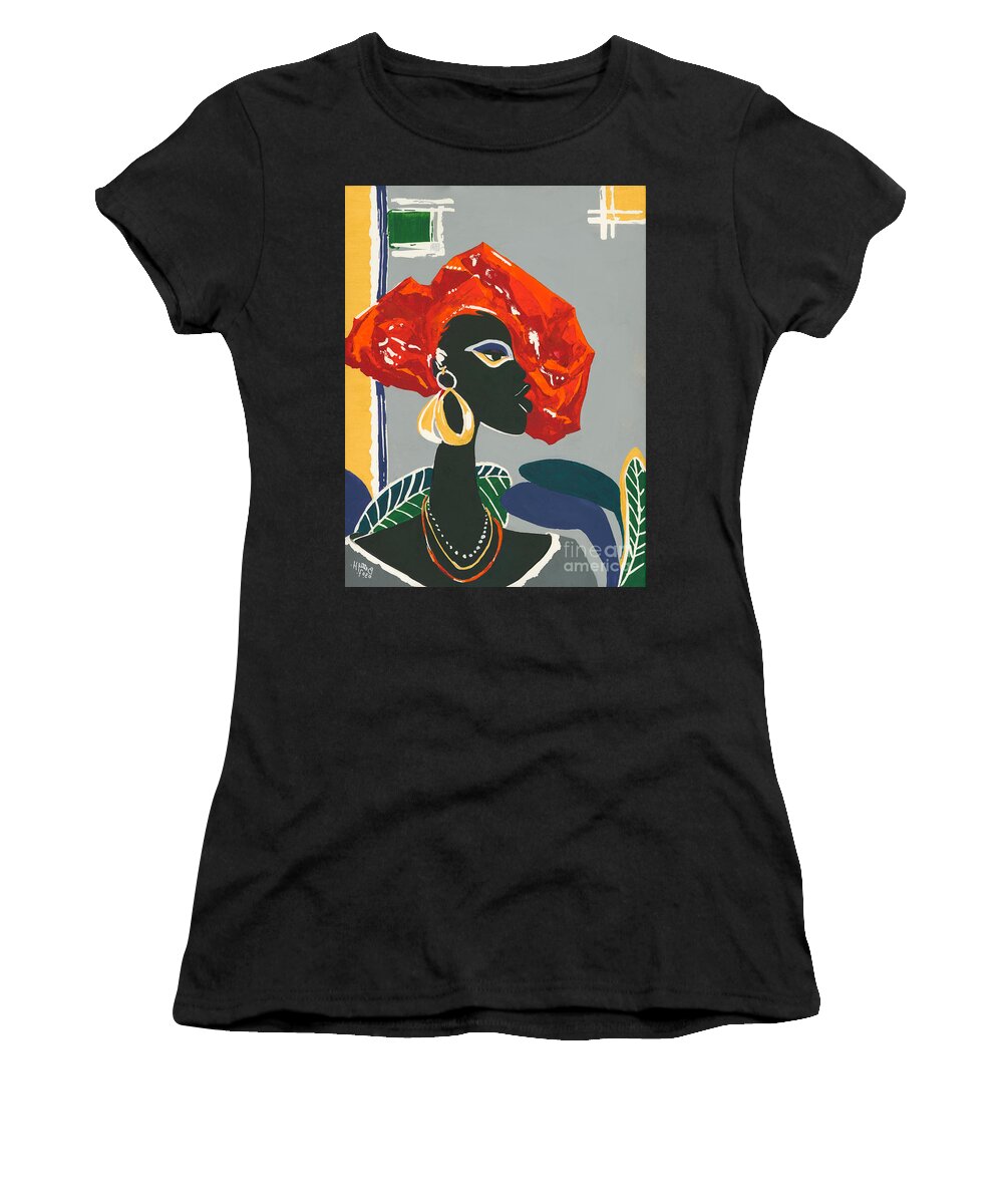 Black Women's T-Shirt featuring the painting The Ambassador by Elisabeta Hermann