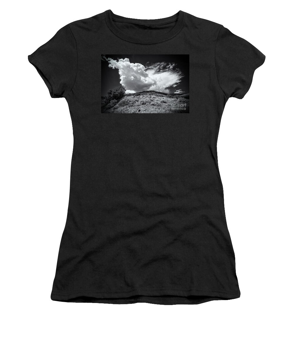 Black And White Photography Women's T-Shirt featuring the photograph The Cloud by Jennifer Magallon