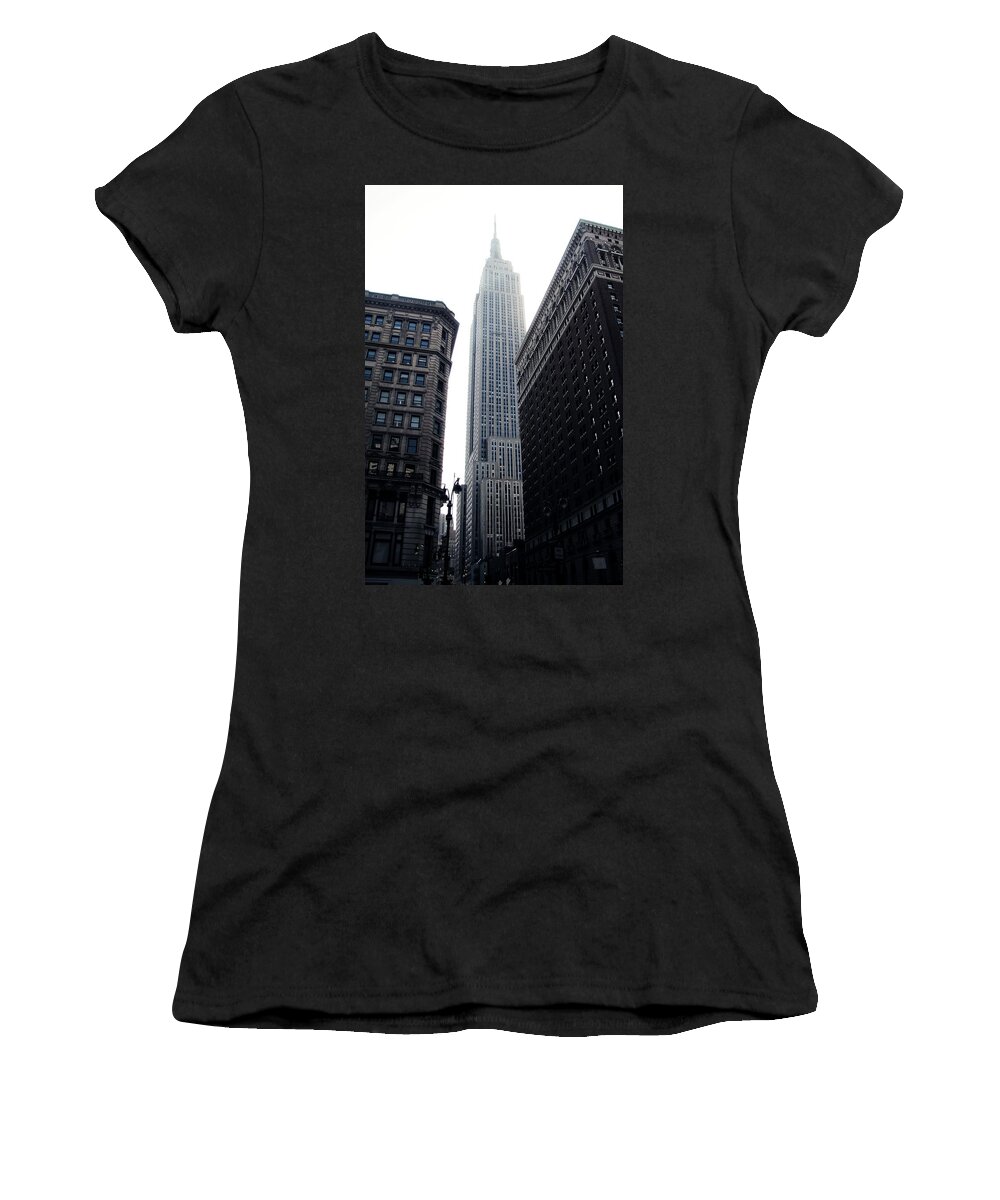 New York Women's T-Shirt featuring the photograph The Empire State Building by Zinvolle Art