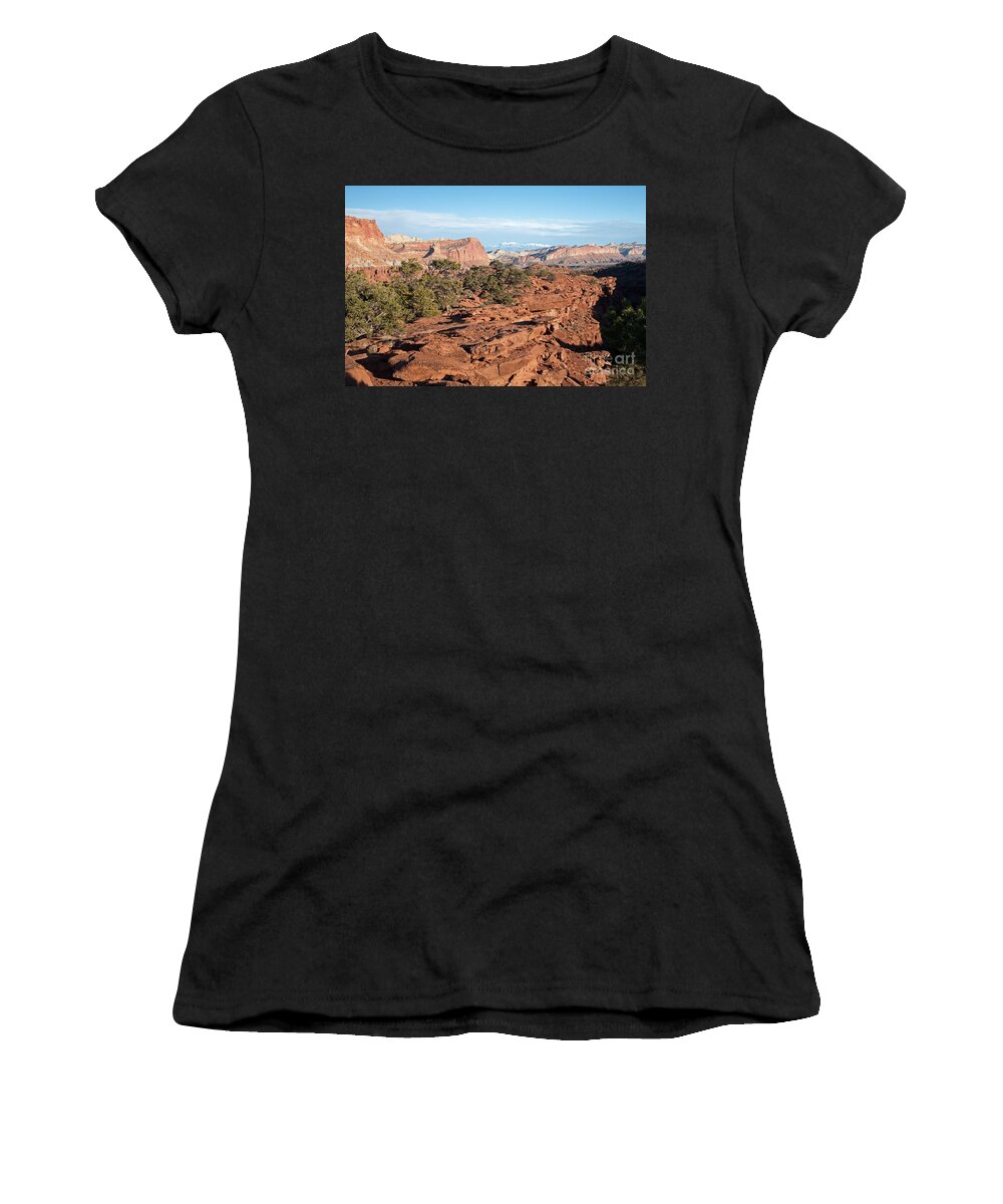 Afternoon Women's T-Shirt featuring the photograph The Goosenecks Capitol Reef National Park by Fred Stearns