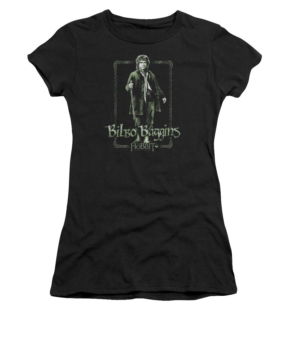  Women's T-Shirt featuring the digital art The Hobbit - Bilbo Stare by Brand A