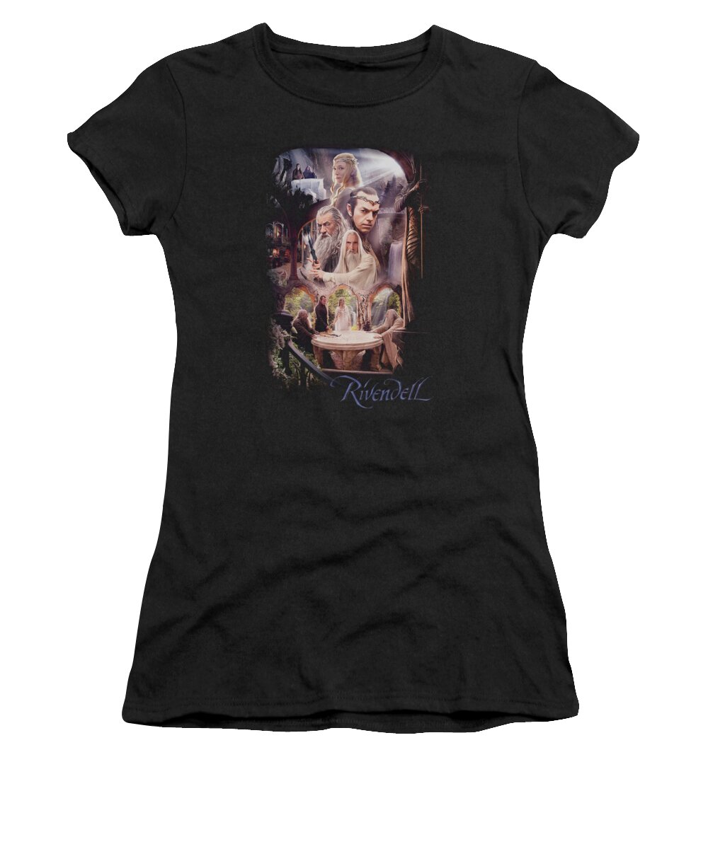 Women's T-Shirt featuring the digital art The Hobbit - Rivendell by Brand A
