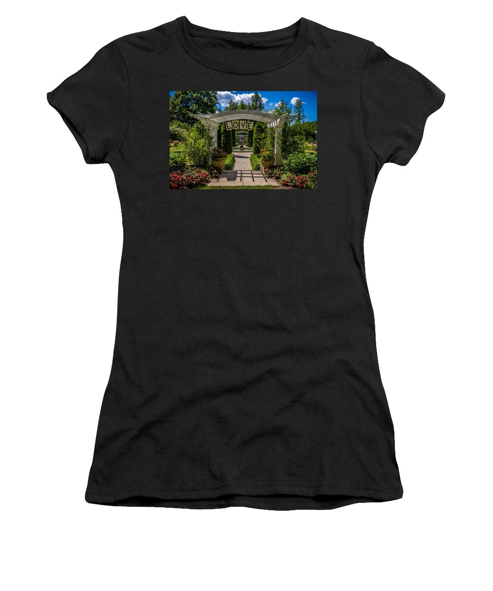 Arch Women's T-Shirt featuring the photograph The Love Arch by Ron Pate