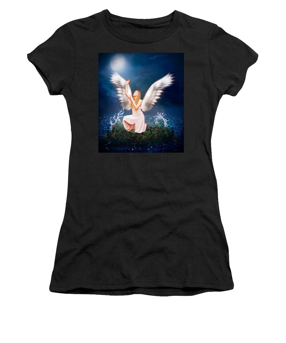 Angel.angels Women's T-Shirt featuring the photograph The Messenger by Ester McGuire