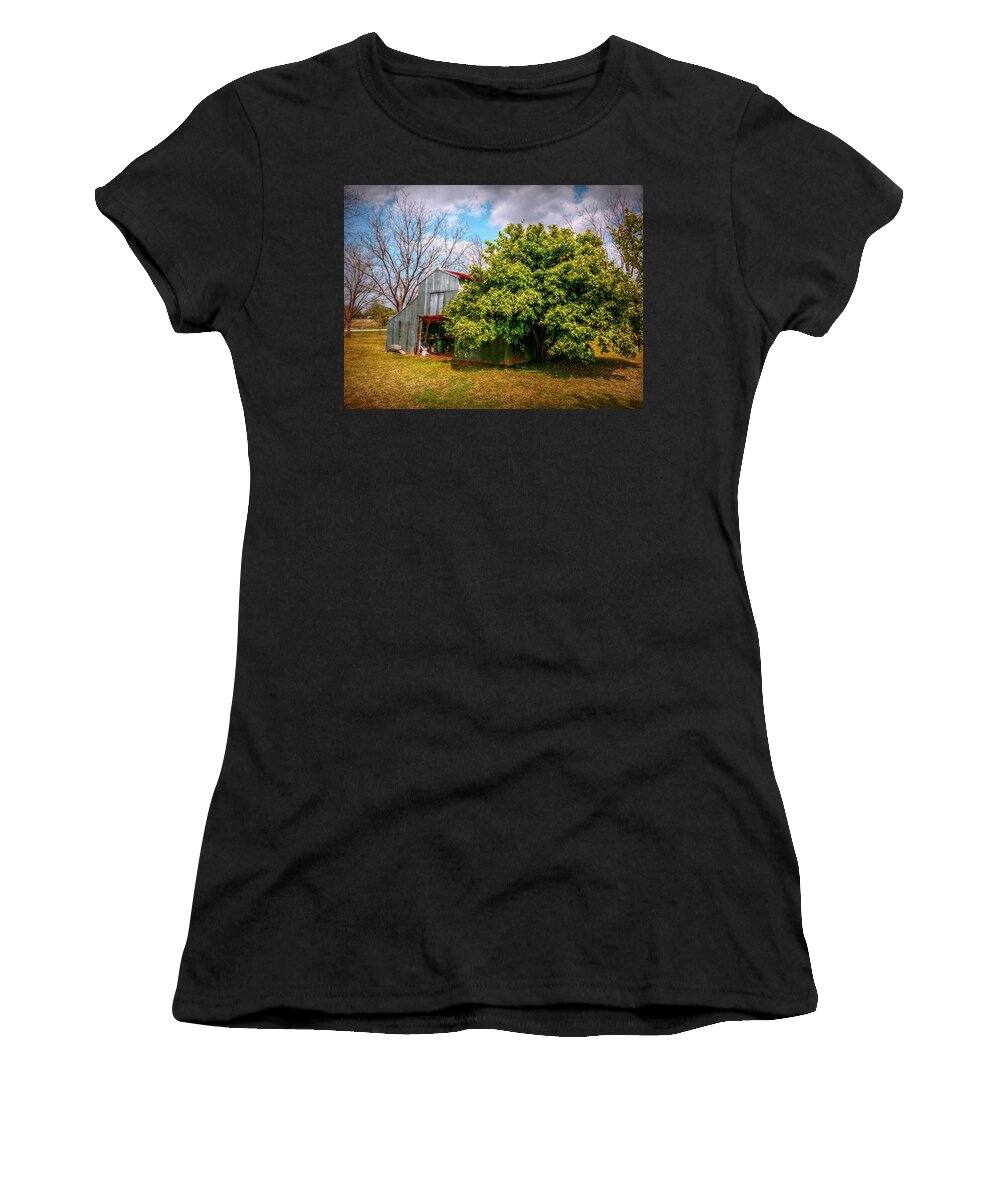 Grapefruit Trees Women's T-Shirt featuring the digital art The Miracle Tree by Linda Unger