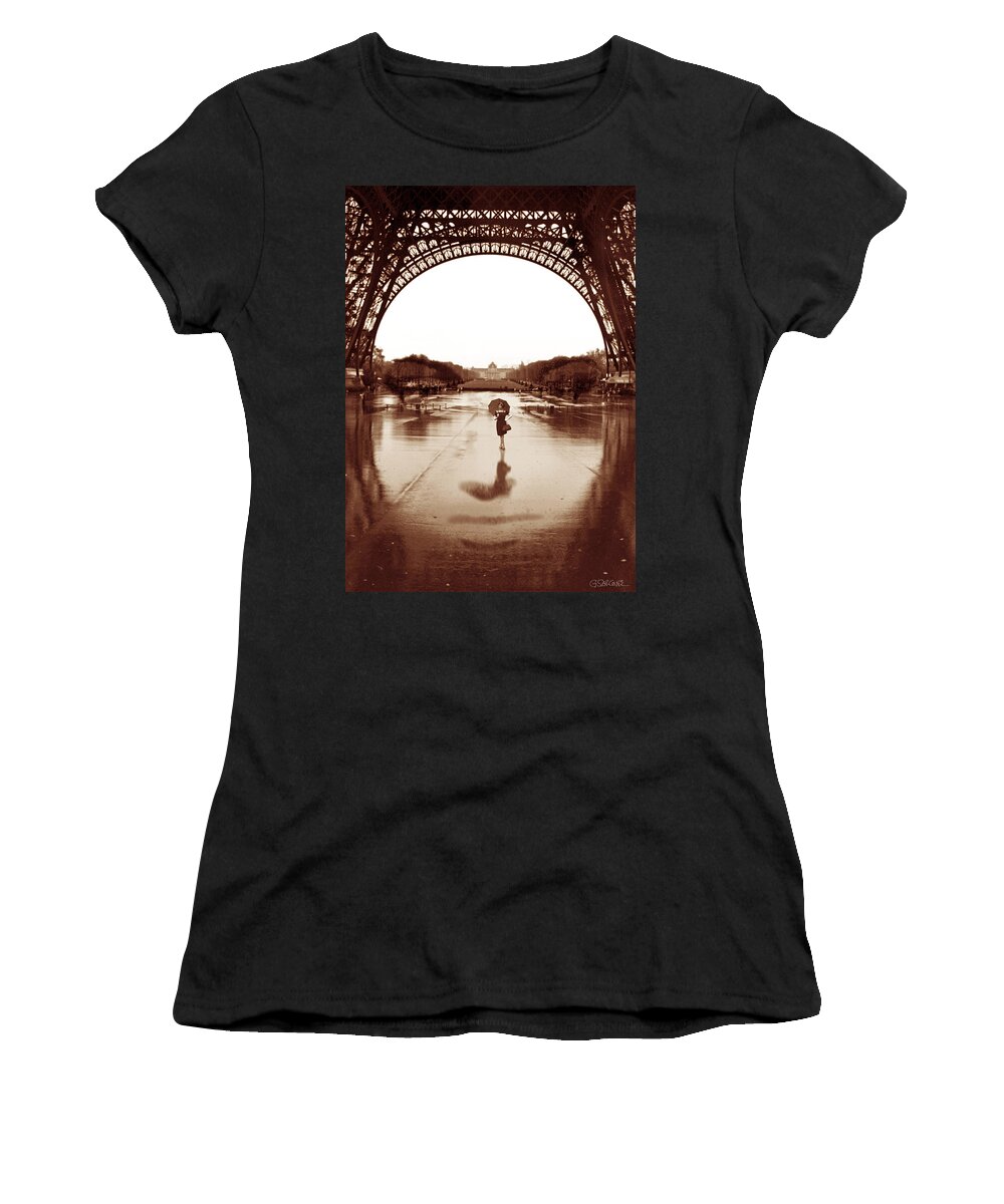 Tour Eiffel Women's T-Shirt featuring the photograph The Other Face Of Paris by Gianni Sarcone