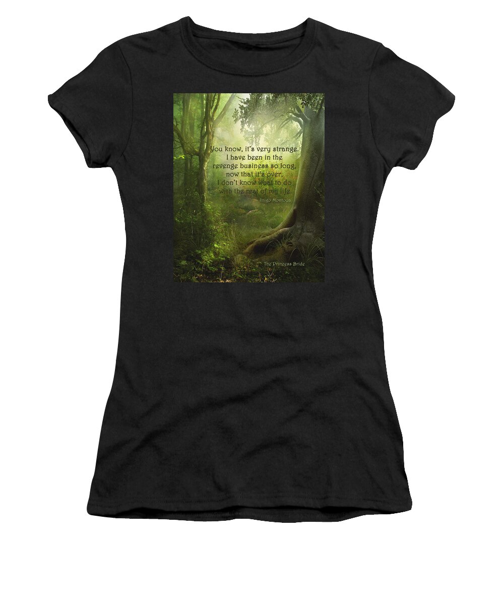 Featured Women's T-Shirt featuring the digital art The Princess Bride - Revenge Business by Paulette B Wright