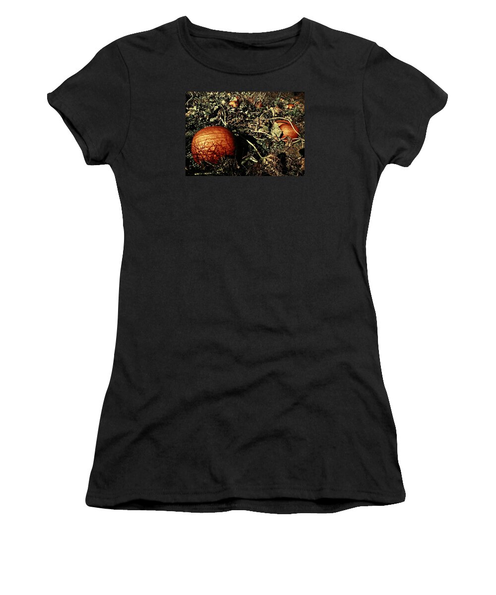 Halloween Women's T-Shirt featuring the photograph The Pumpkin Patch by Chris Berry