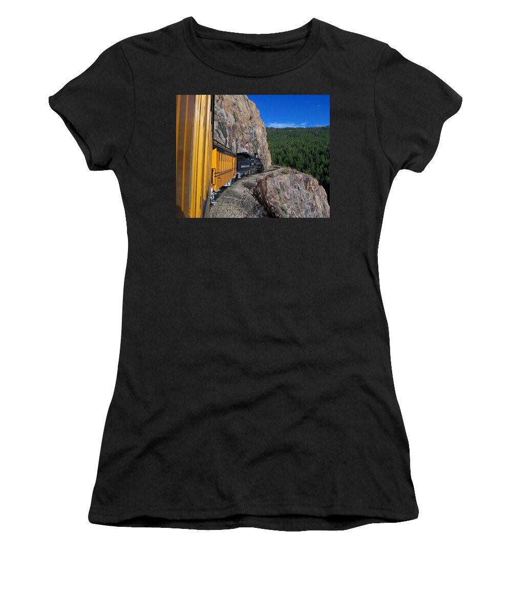 Durango Women's T-Shirt featuring the photograph The Ride by Ernest Echols