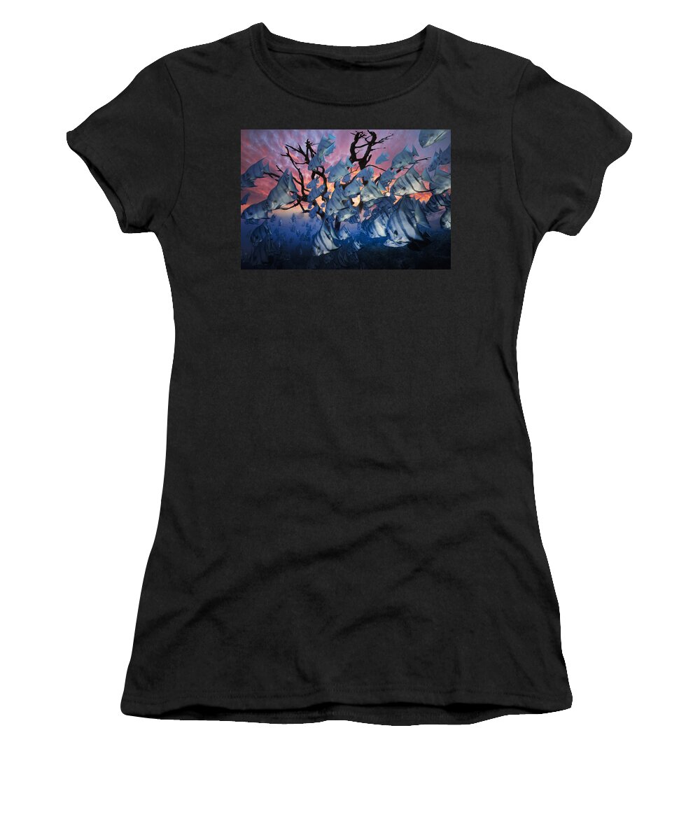 Fish Women's T-Shirt featuring the photograph The Secret Reef by Debra and Dave Vanderlaan