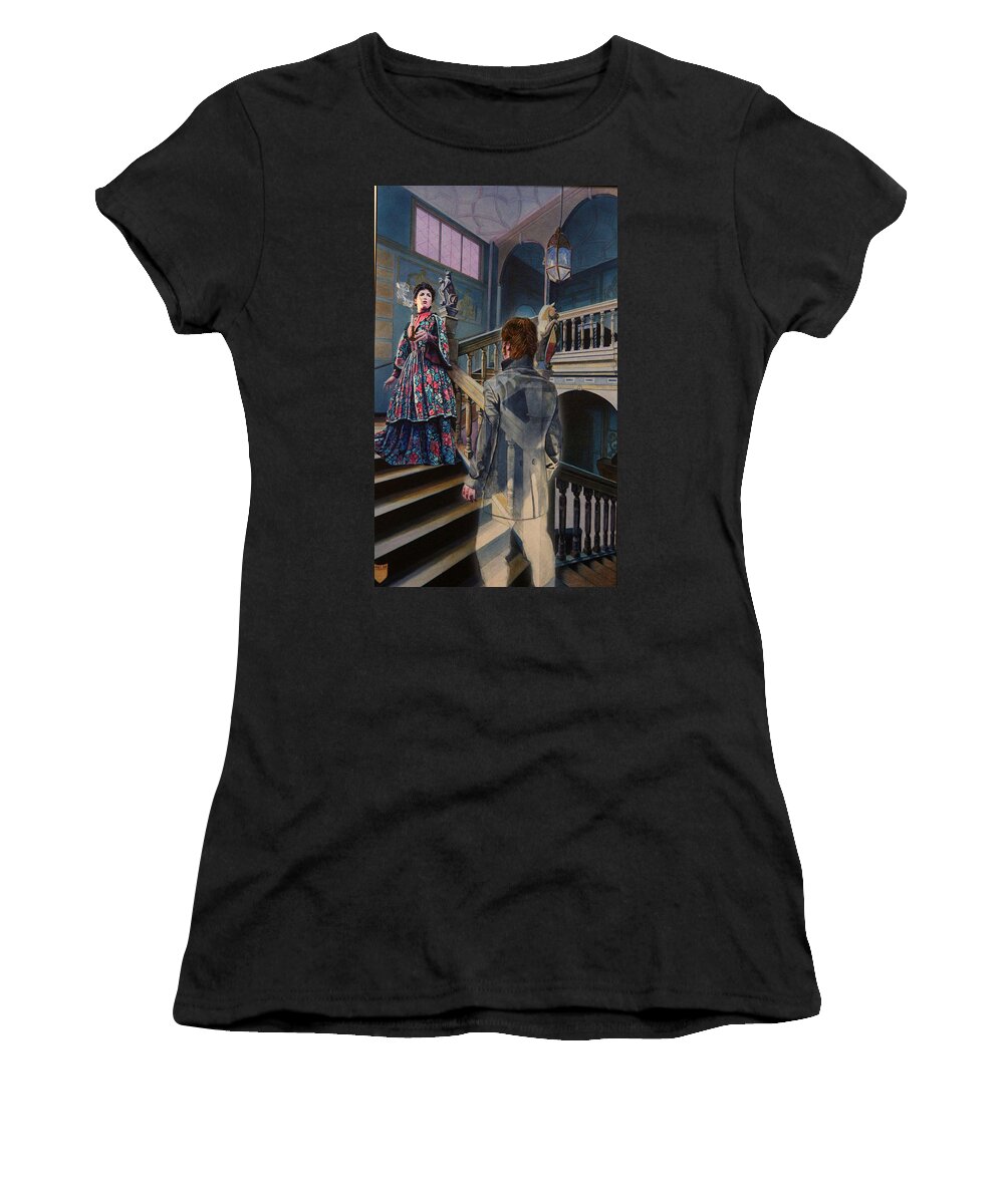 Whelan Art Women's T-Shirt featuring the painting The Turn of the Screw by Patrick Whelan