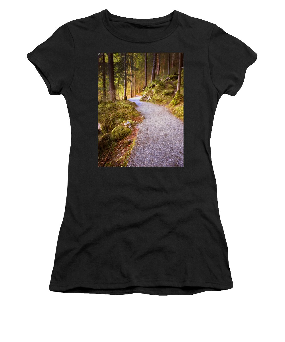 Bavaria Women's T-Shirt featuring the photograph The Way Home by Shirley Radabaugh