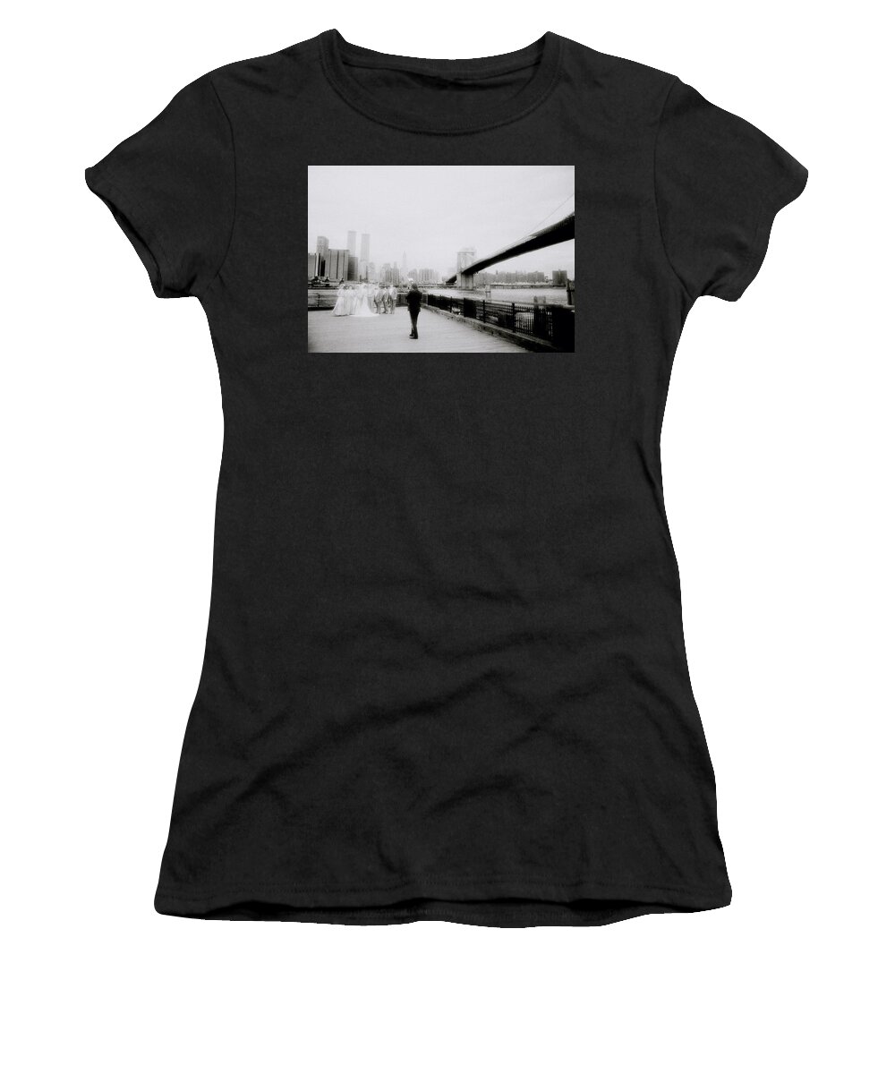 Marriage Women's T-Shirt featuring the photograph The Wedding In New York City by Shaun Higson