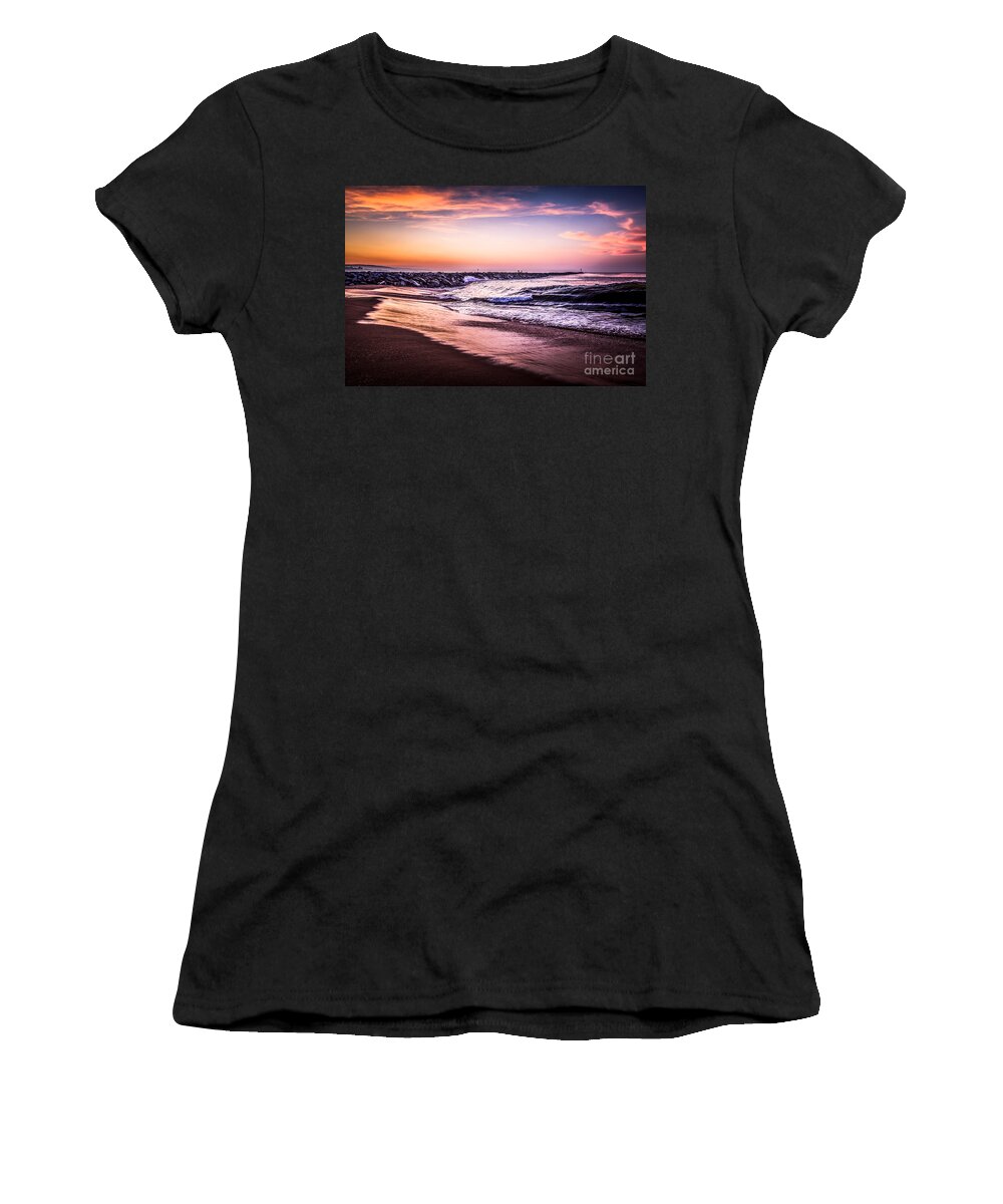 American Women's T-Shirt featuring the photograph The Wedge Newport Beach California Picture by Paul Velgos