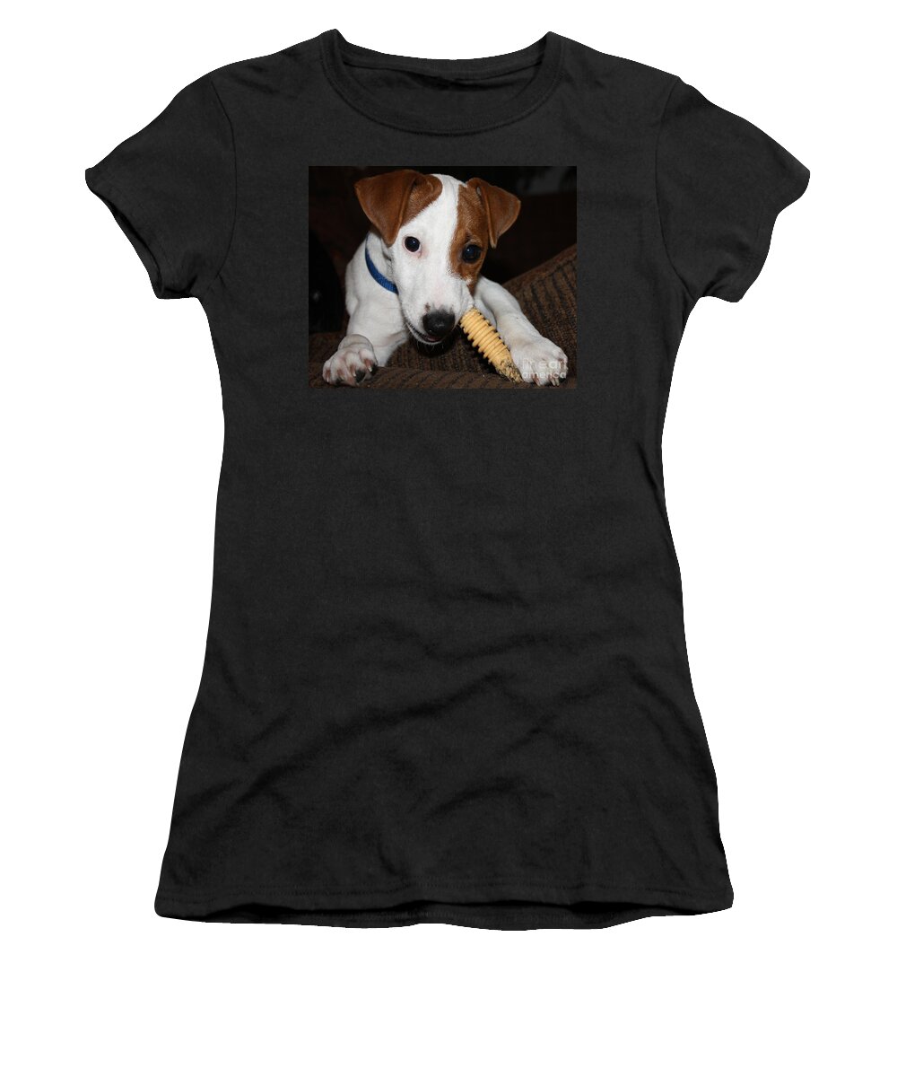 Jack Russell Women's T-Shirt featuring the photograph They Told Me It Was Real by John Telfer
