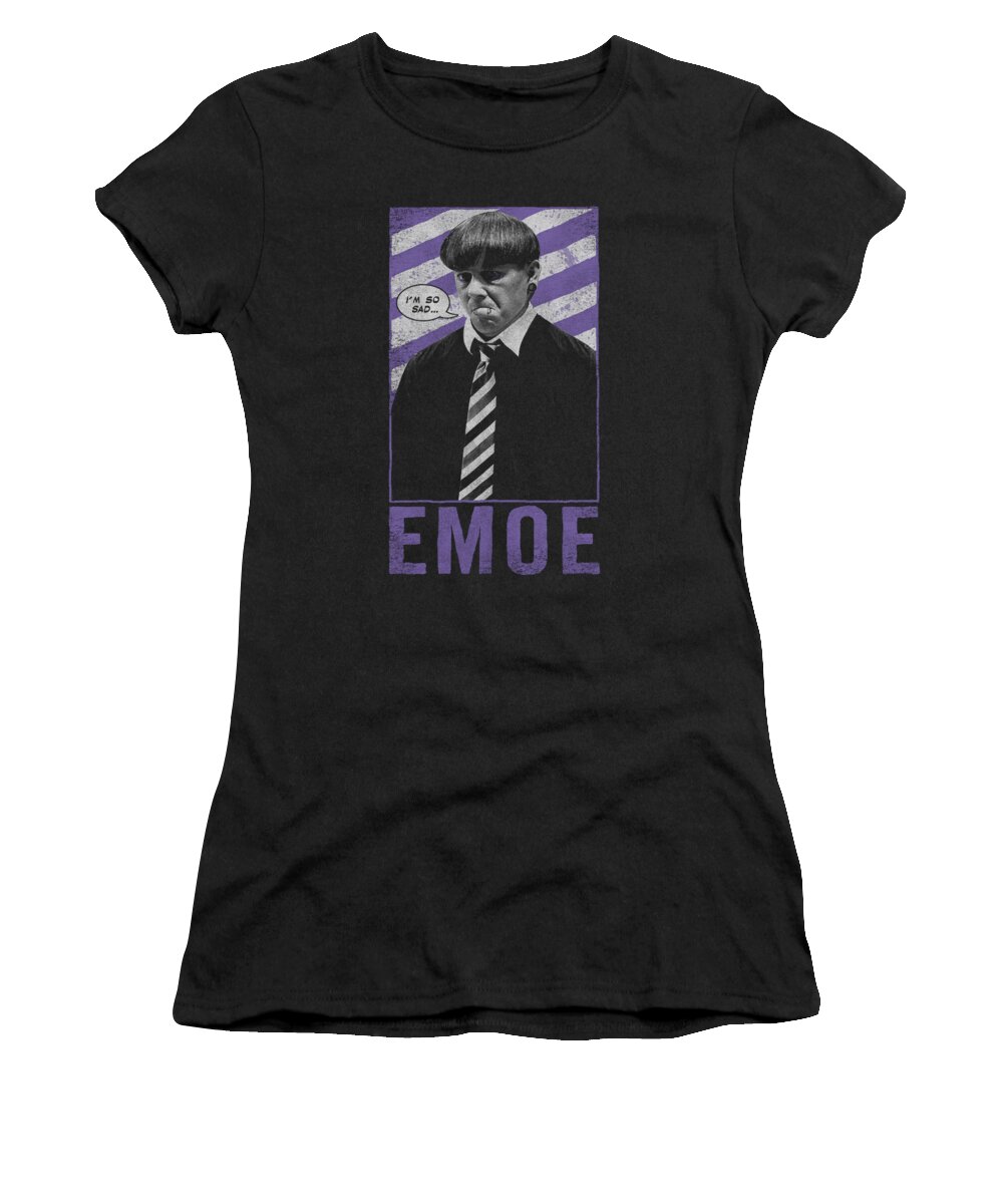 The Three Stooges Women's T-Shirt featuring the digital art Three Stooges - Emoe by Brand A