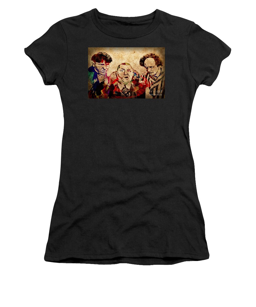 The Three Stooges Women's T-Shirt featuring the photograph Three Stooges Graffiti by Gary Keesler