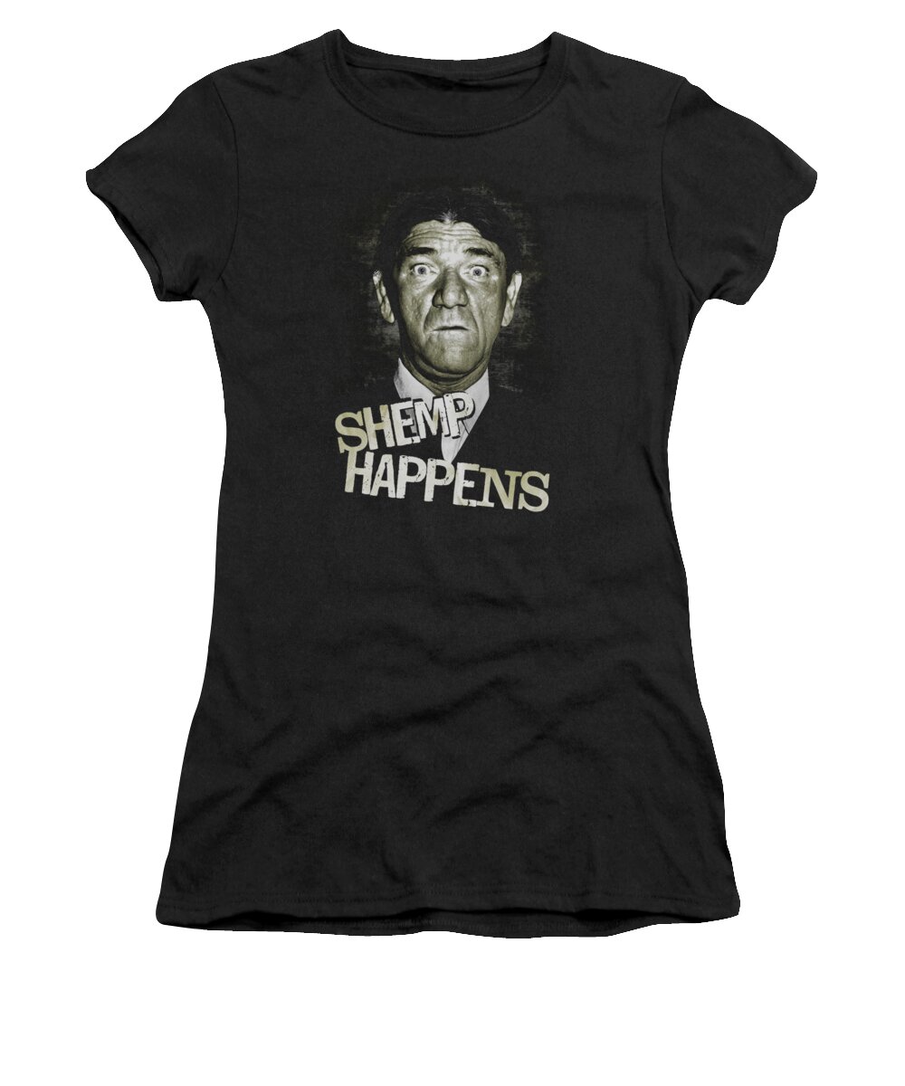 The Three Stooges Women's T-Shirt featuring the digital art Three Stooges - Shemp Happens by Brand A