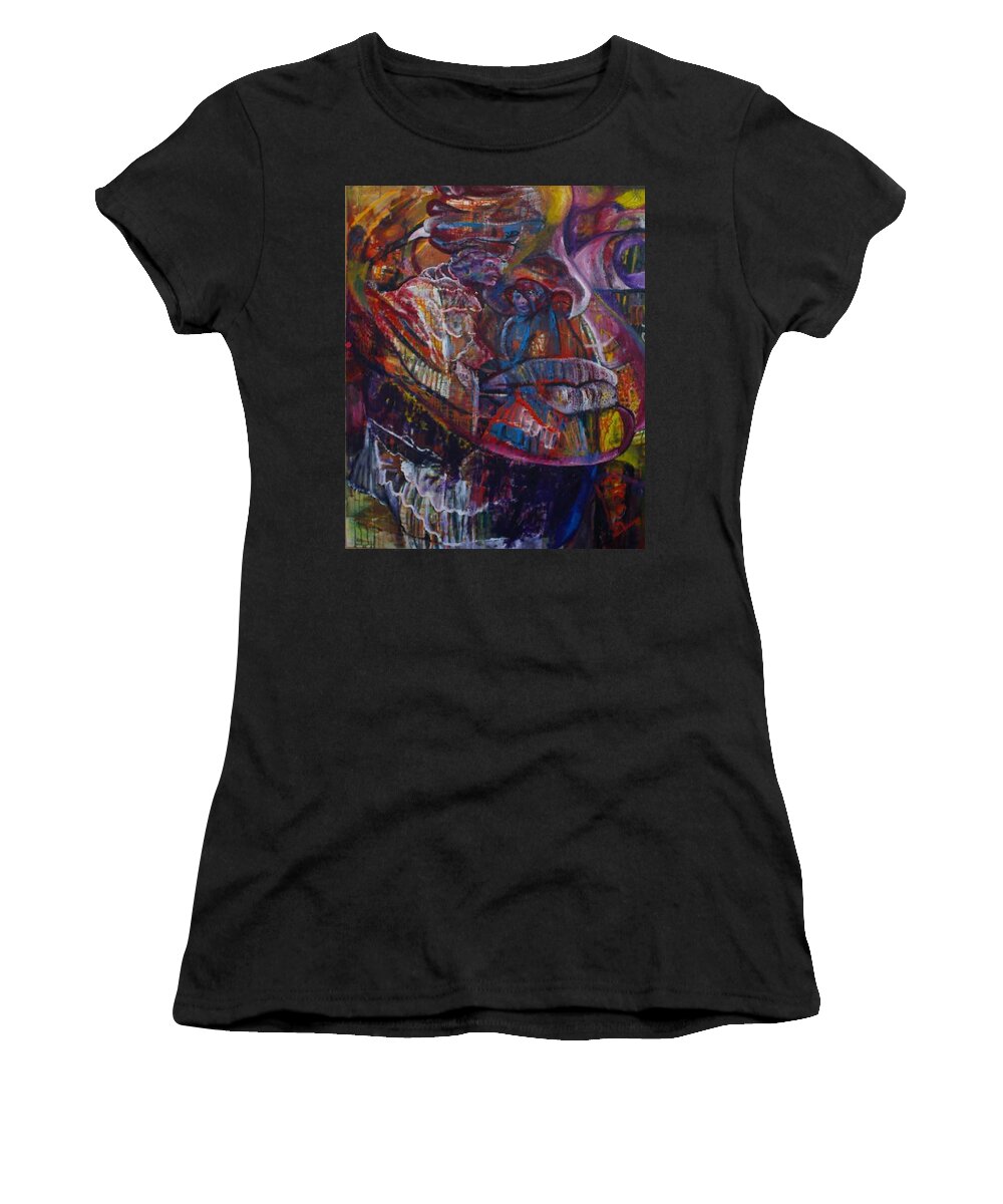 African Women Women's T-Shirt featuring the painting Tikor Woman by Peggy Blood