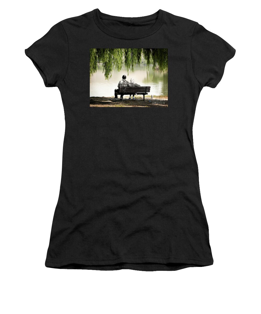 Two Women's T-Shirt featuring the photograph Time Flies By by Ellen Cotton