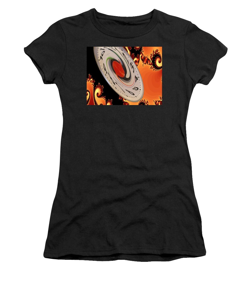 Time Women's T-Shirt featuring the digital art Time Saucer by Tristan Armstrong