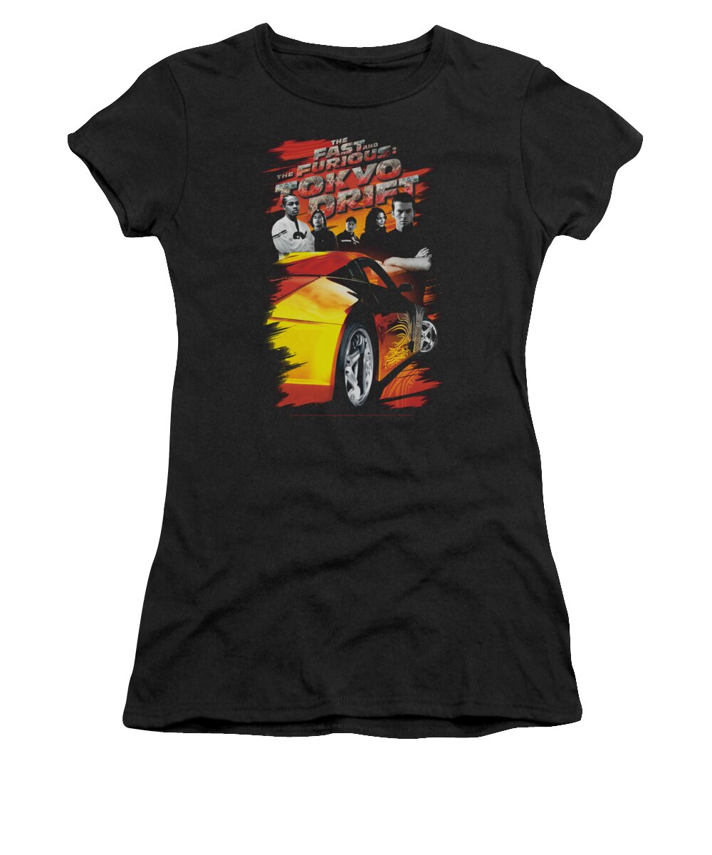 Tokyo Drift Women's T-Shirt featuring the digital art Tokyo Drift - Drifting Crew by Brand A