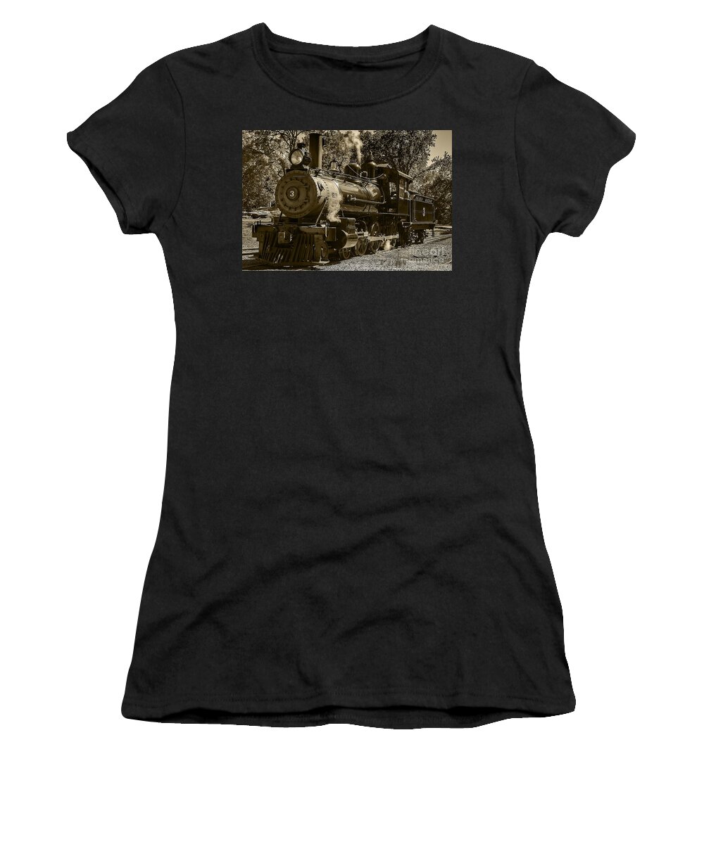 Train Women's T-Shirt featuring the photograph Train Engine number 3 by David Millenheft